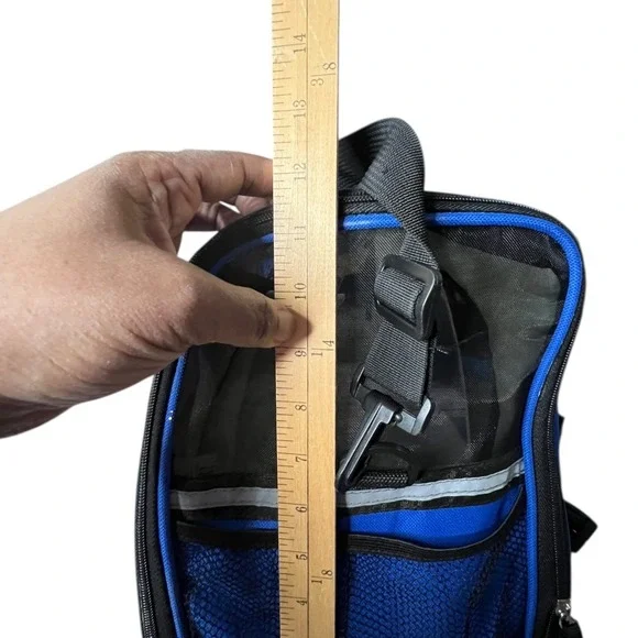 OxGord Blue Soft Sided Pet Carrier Small Dog/Cat Travel Bag with Fleece Bed 18in - Picture 7 of 7